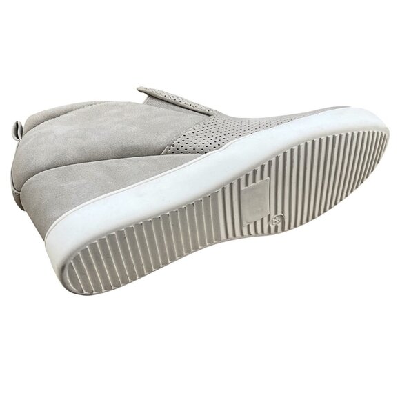 Light Gray Wedge Sneaker Booties Slip On Perforated Upper US 7–7.5 - Picture 8 of 8